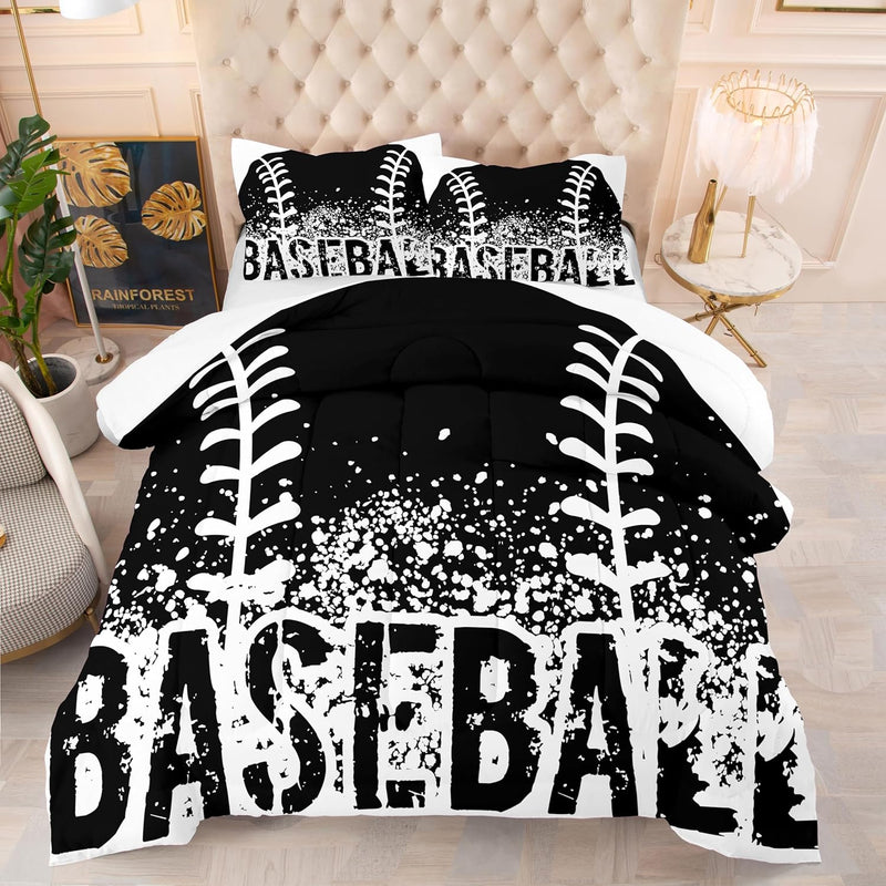 Bed In A Bag For Kids Boys,Kids Bedding Comforter Sheet Set,Twin Size Baseball