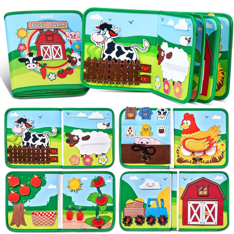 Farm Animal Busy Book for Toddlers Montessori Busy Board for 1 2 3 4 Year O
