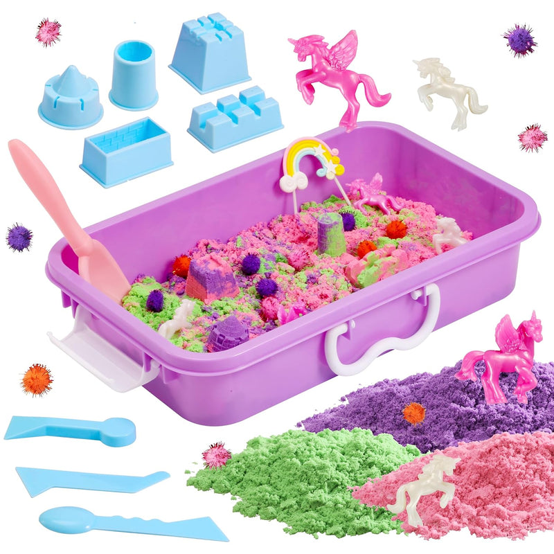 Unicorn Sensory Bin, Unicorn Sensory Toys With Play Sand For Toddlers Boys