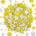 300 Pcs Silver & Gold Glitter Foam Star Stickers, Self-Adhesive Craft Supplies
