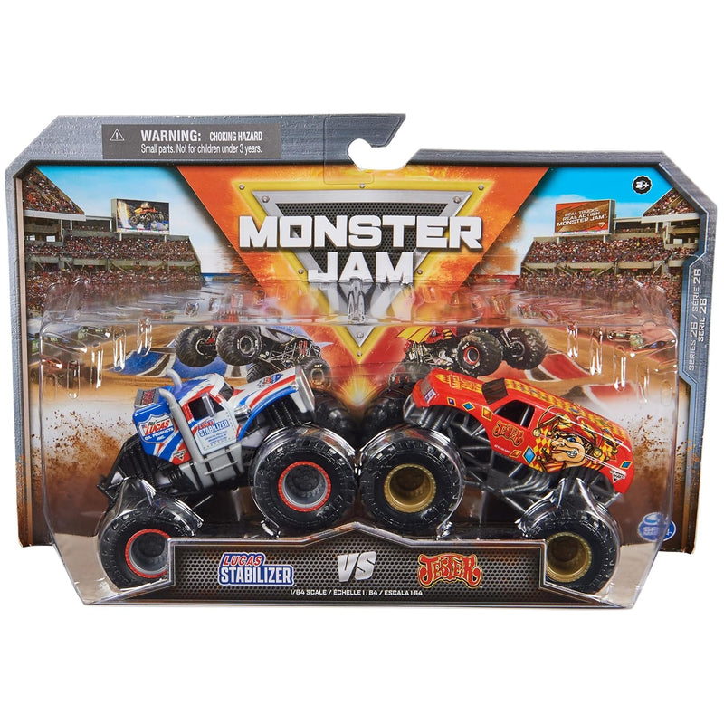 Monster Jam, Official Lucas Stabilizer Vs. Jester Die-Cast Monster Trucks,
