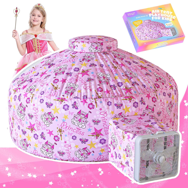 Skywin Air Tent Fort Playhouse for Kids (Princess) - Classic Inflatable Kid