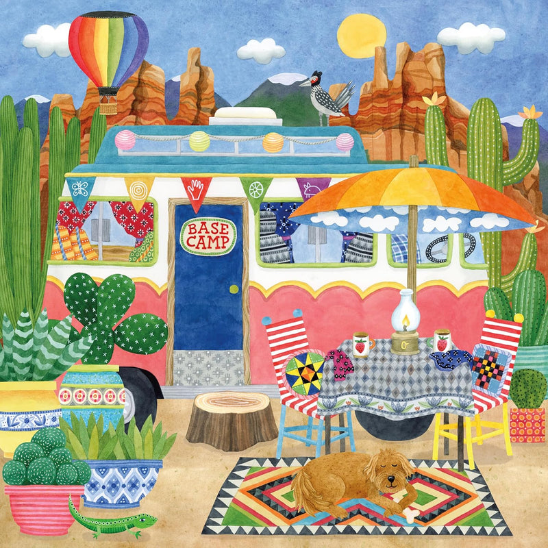 Ceaco - Happy Camper - Cactus Camp-Out - 300 Oversized Piece Jigsaw Puzzle