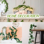 3 Pcs Artificial Ivy Vines Kit 6.4Ft Odorless Silk Ivy Garland with Green Leaves Fake Hanging Plants Artificial Greenery Decor for Wedding Home Wall Party Indoor Outdoor Decoration