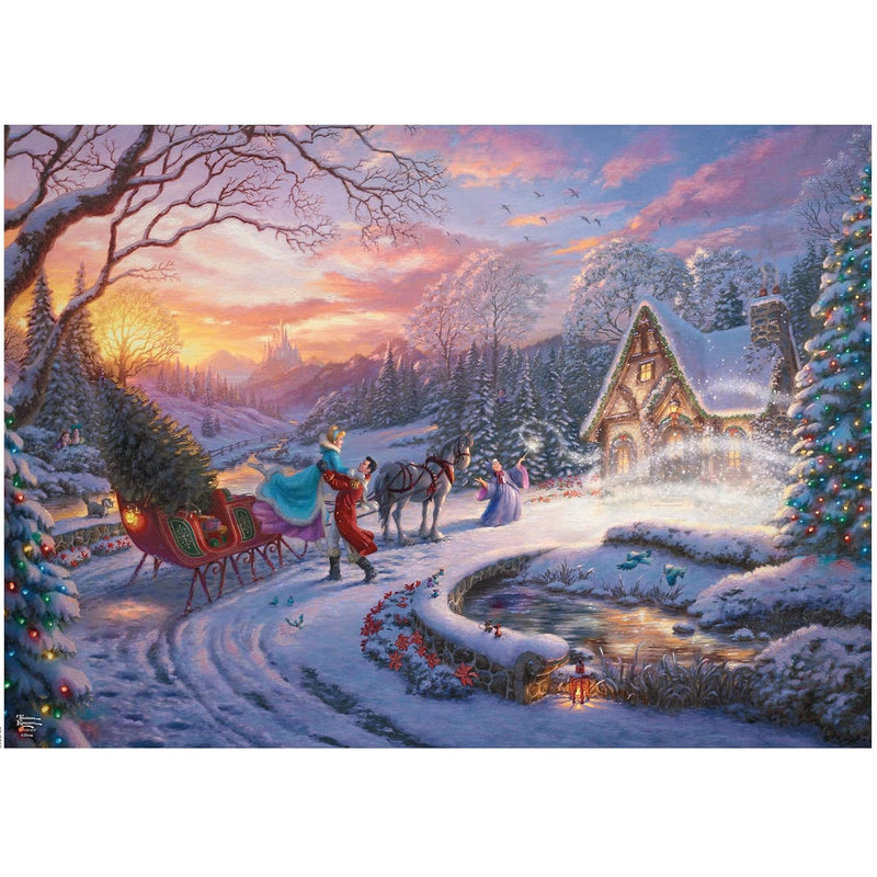 Ceaco - Thomas Kinkade - Disney - Holiday - Cinderella Bringing Home The Tr