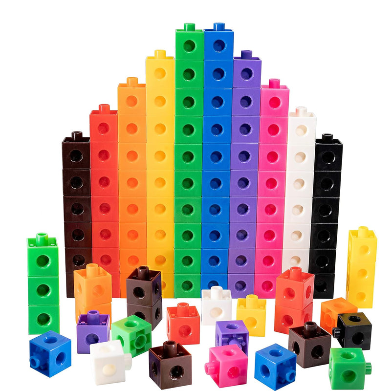 100 Piece Linking Cubes Set, Counting Blocks, Stem, Connecting Blocks, Math