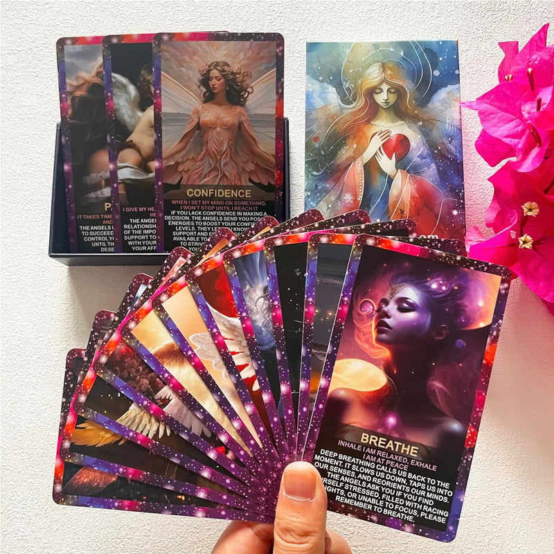 Angel'S Wisdom Oracle Cards Deck, Oracle Cards For Beginners, Angel Number