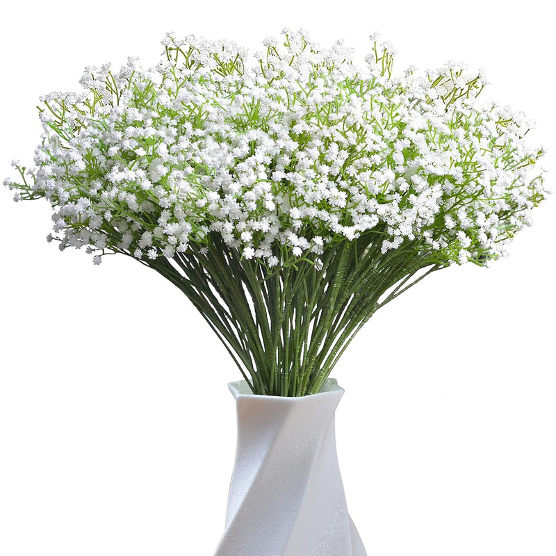 Babys Breath Artificial Flowers, 24 Pcs Fake Flowers Gypsophila Bouquet Fall F