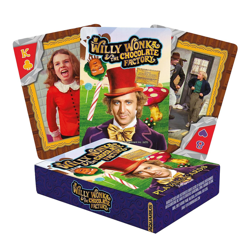 Aquarius Willy Wonka Playing Cards - Willy Wonka Themed Deck of Cards for Y