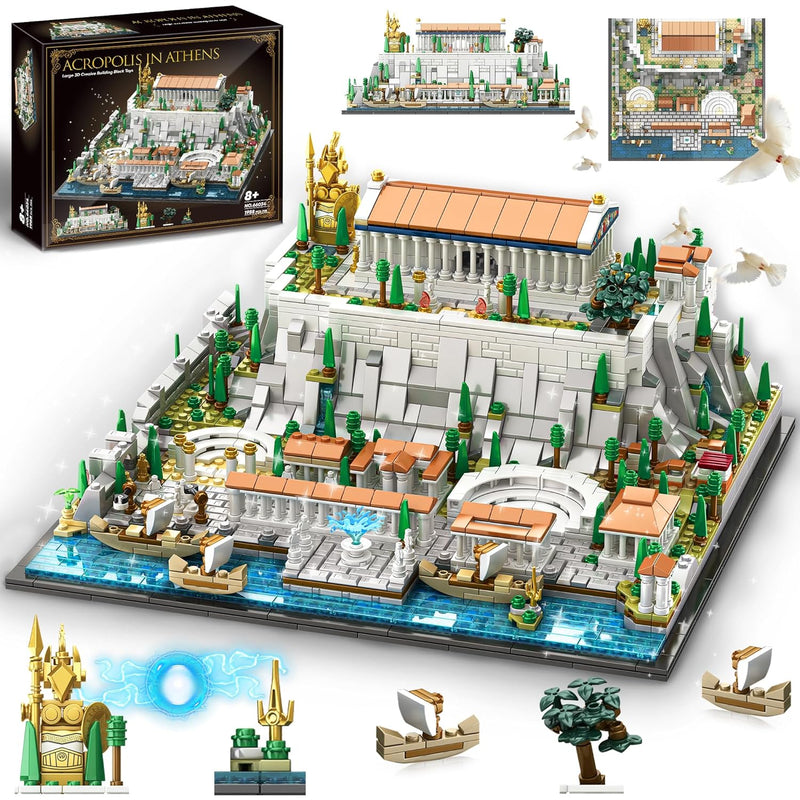 Architecture Acropolis Of Athens Building Blocks Set, 1988 Pieces Landmark