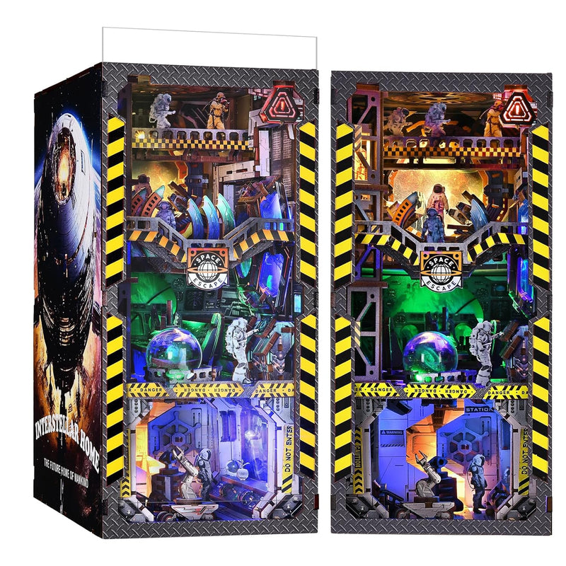 Book Nook Kits For Adults And Teens, Diy 3D Puzzle Booknook Bookend Miniatu