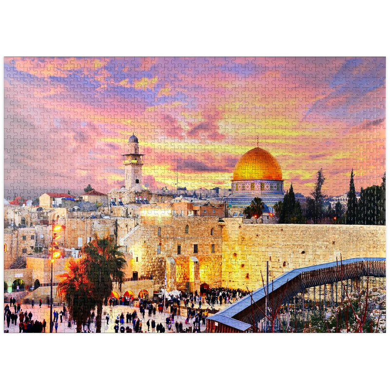 Mypuzzle Skyline Of The Old City At The Western Wall And The Temple Mount In J
