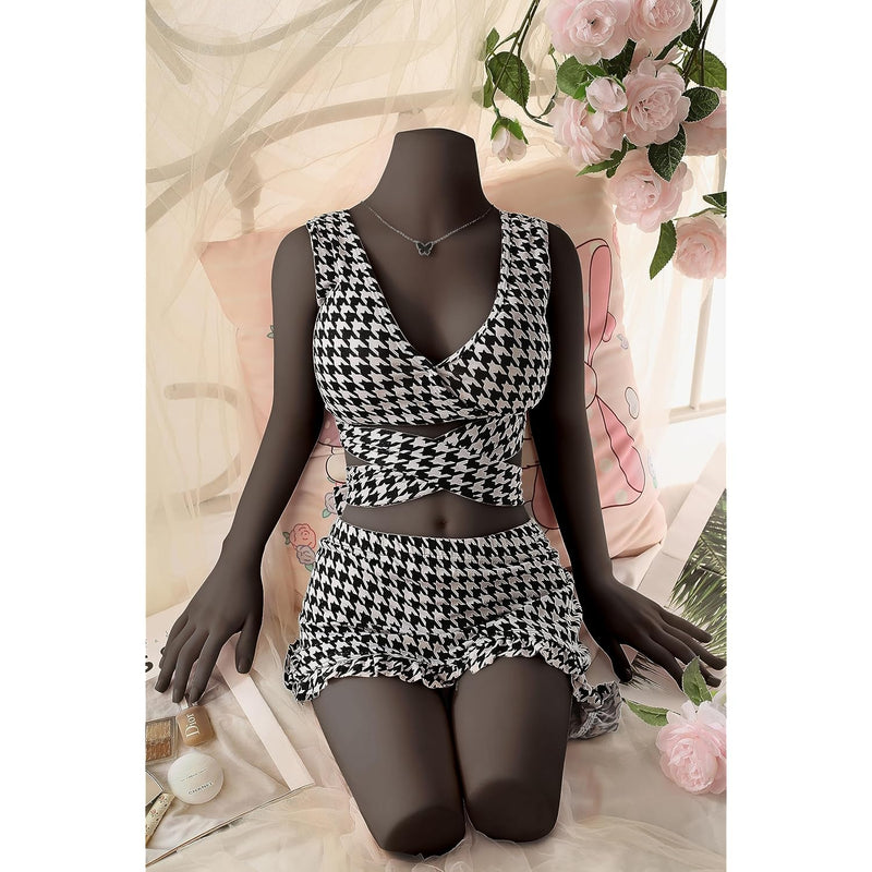 33Lb Female Torso Black Sex Doll With Arm,Silicone Tpe Male Masturbator With Pussy Vaginal Anal,Adult Sex Adult Doll For Men With Boobs Butt Ass,Real Soft Dolls For Sex,Adult Sex Toy For Men(Black)