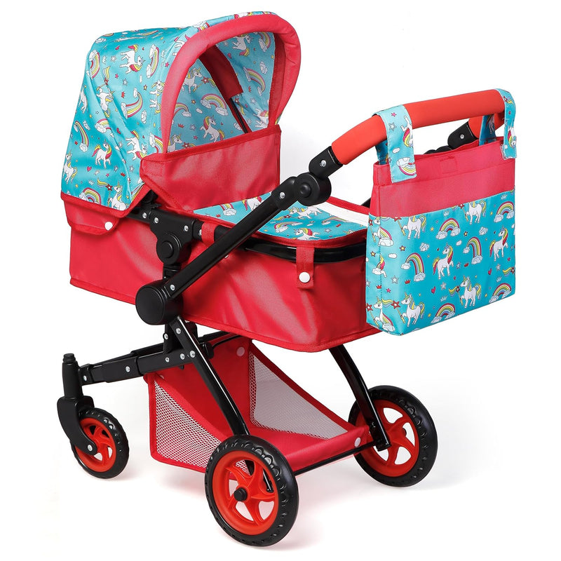 New Baby Doll Stroller, Foldable Pram For Baby Doll Cute Unicorn Design Doll T