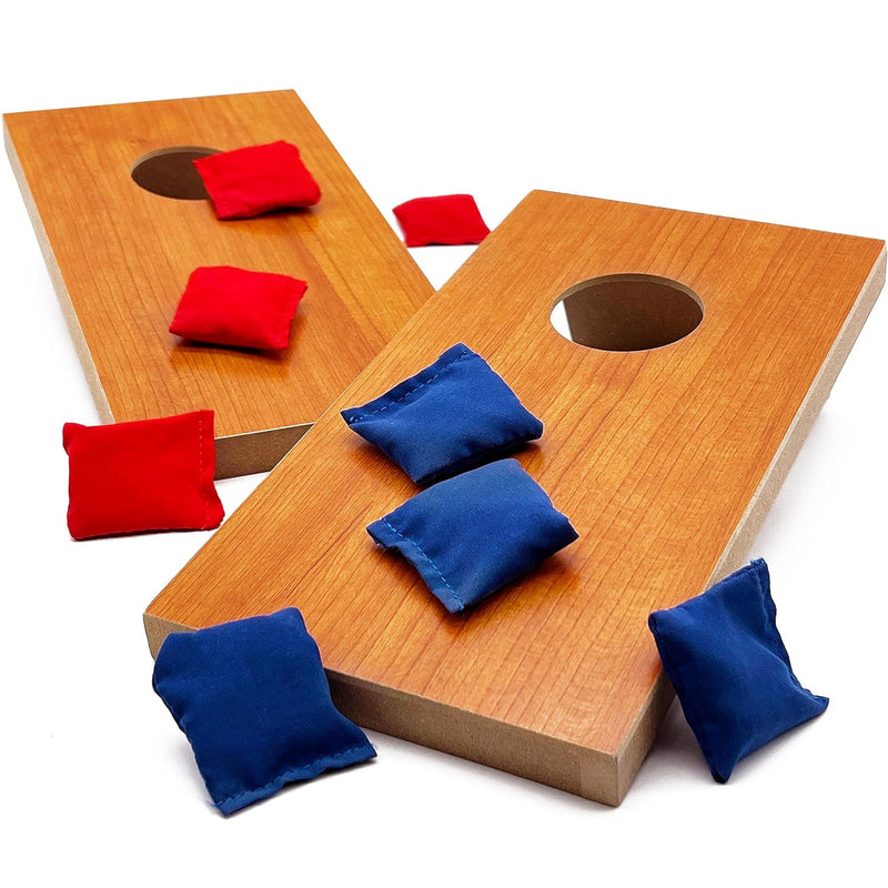 Super Fun Mini Kids Portable Cornhole Set. 2X 10.5" X 5.25" Boards With 4 R