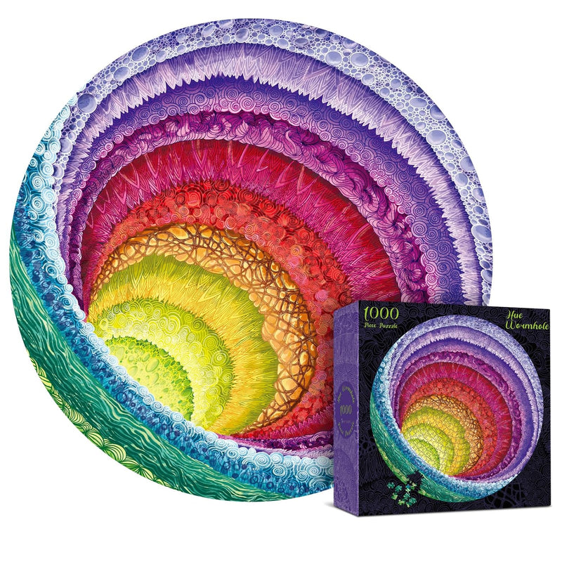 1000 Piece Rainbow Puzzle For Adults, Hue Wormhole Jigsaw Puzzles 1000 Piec