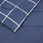 5-Piece Lightweight Microfiber Bed-In-A-Bag Comforter Bedding Set - Twin/Twin Xl, Navy With Simple Plaid