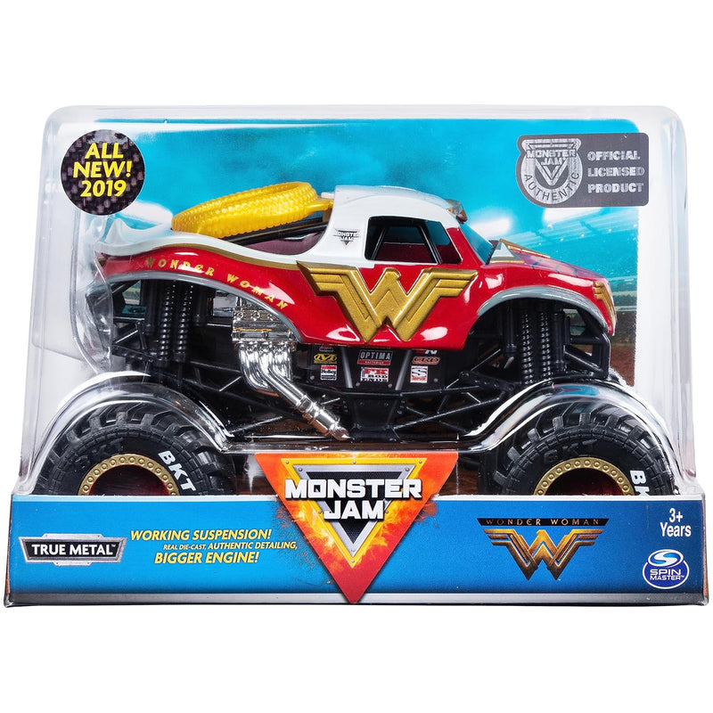 Monster Jam, Official Wonder Woman Monster Truck, Die-Cast Vehicle, 1:24 Sc
