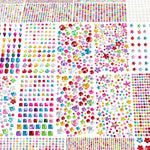 6124 Pcs Self-Adhesive Gem Stickers, Acrylic Rhinestones for Face & DIY Crafts