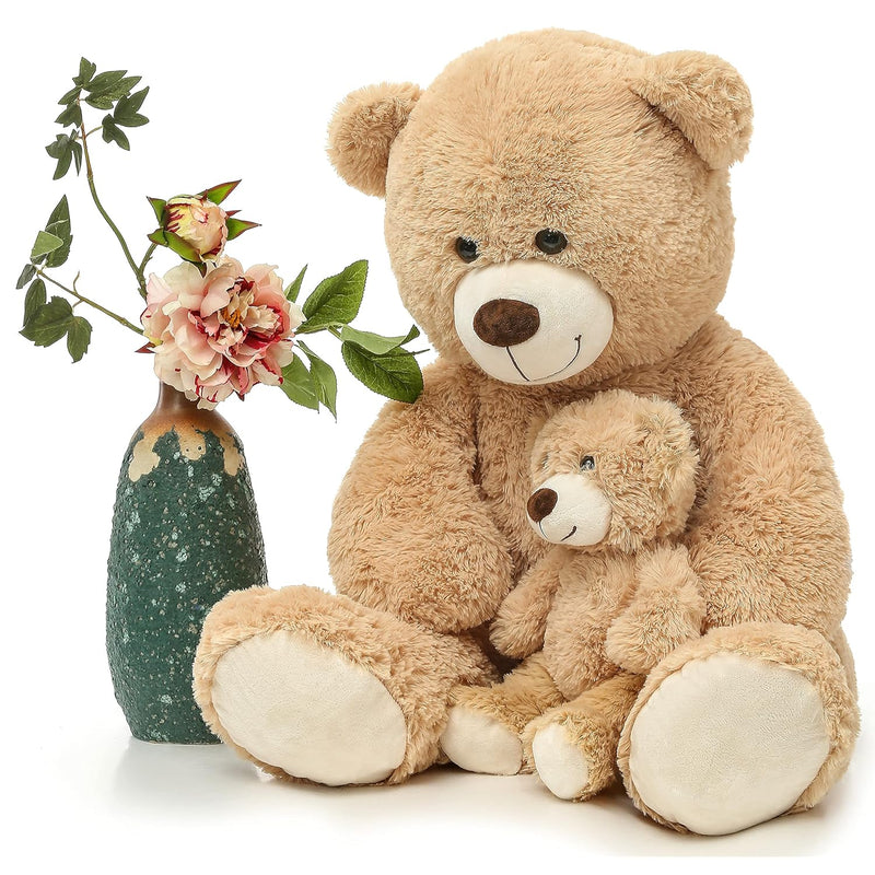 MorisMos Giant Teddy Bear Mommy and Baby Bear Soft Plush Bear Stuffed Anima
