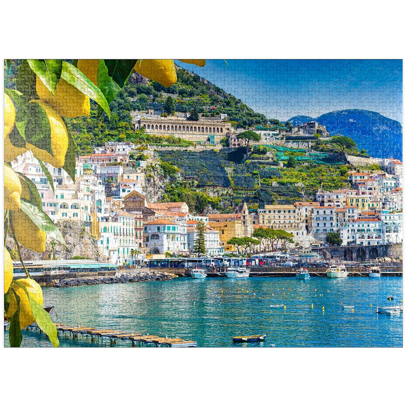 Mypuzzle Panoramic View Of Beautiful Amalfi On Hills Leading Down To The Co