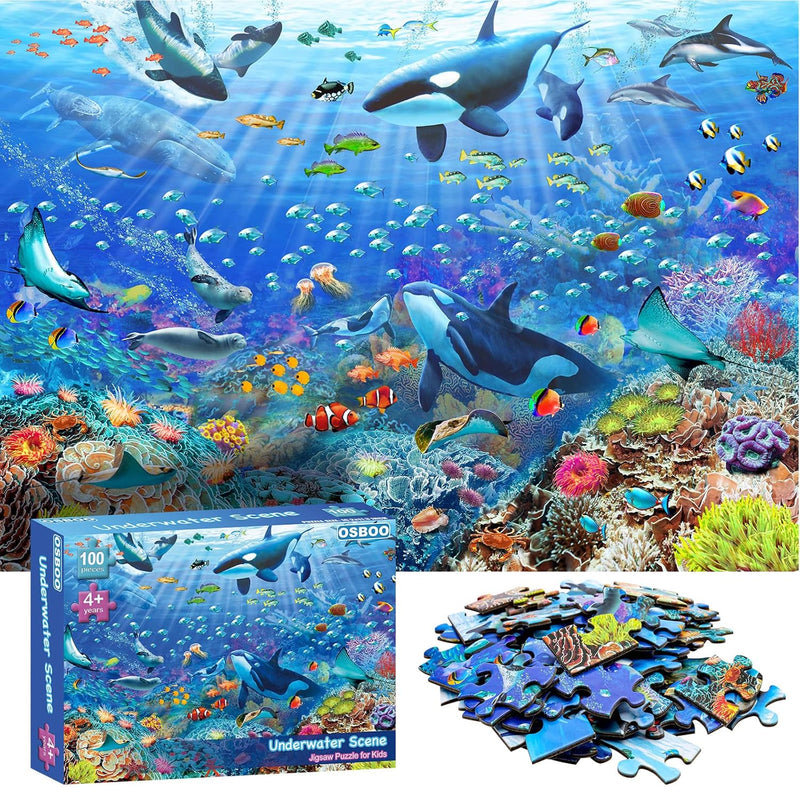 Puzzles For Kids Ages 4 8 6 8 8 10 Year Old Underwater Scene 100 Pieces Jig