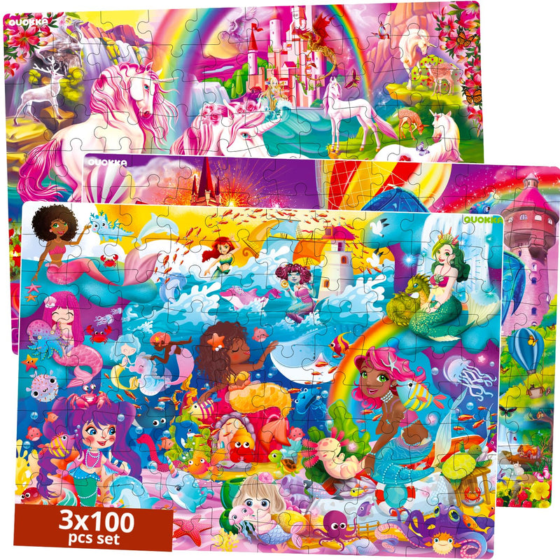QUOKKA 100 Pieces Floor Puzzles for Kids Ages 4-6 – Kids Puzzles Ages 6-8-1