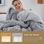 Sherpa Queen Size Blanket For Bed - Fuzzy Soft Cozy Blanket Queen Size, Fleece Thick Warm Blanket For Winter, Grey Fall Blanket, 90X90 Inches