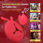 4-in-1 APP Remote Control Vibrating Nipple Clamps & Stimulator for Women