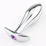 3PC Metal Anal Plug Set with Diamond Accents, Prostate Massager for Couples