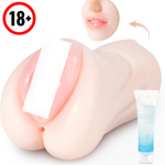 3-in-1 Male Masturbator, Realistic Pocket Pussy, Vagina & Anus for Men