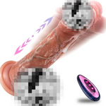 Thrusting Dildo Vibrator for Women, G-Spot & Anal Stimulator with 10 Modes