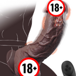 3-in-1 Realistic Curved Dildo for G-Spot, Vibrating & Suction Cup for Men/Women