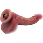 8.6" Curved Realistic Dildo For 3Xlr Sex Machine Liquid Silicone Dildo G-Spot Orgasm Big Dick Wand Lifelike Penis For Vagina & Anal Play(Brown)