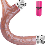 17.7" Extra Large Dual-Headed Flexible Dildo – Realistic, Thick Silicone Toy