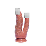 8.3" Soft Silicone Double-Ended Dildo – Flexible, Realistic with Suction Cup