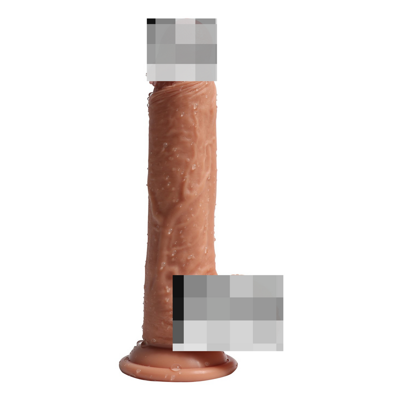 Double Layered Dildo, 8.27 Inch Hyper Realistic Dual Layer Liquid Silicone Sex Toys For Female Masturbation