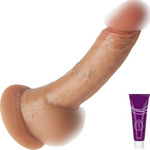 8.11 Inch Silicone Realistic Dildo, Soft Skin-Like Texture, G-Spot & Clitoral Stimulation, Strong Suction Cup, Body-Safe Material, Vaginal & Anal Play, Penis Adult Sex Toy For Women, Men, And Couples
