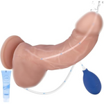 -10 Inch Suction Cup Realistic Dildo Squirting Dildo Anal Dildo Suitable For Female G-Spot And Male Anal Dildo For Men Large Prostate Massage Inflatable Dildo Dildos For Men