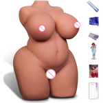 17Lb Bbw Fat Brown Sex Doll - 1:1 Scaled Down Nerissa Design, Realistic Pussy Ass Sex Toy For Men With Dual Vagina & Anal Channels,Male Masturbator With Accessories