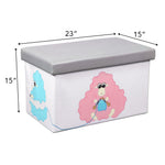 23 Inch Toy Storage Chest Organizer, Sheep And Knitting