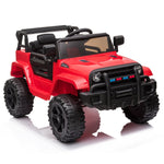 12V Battery Powered Truck Kids Ride On Car W/Rc, Led Light, Horn, Mp3, Red