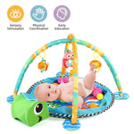 3 In 1 Baby Activity Play Mat Gym Game With Ball Pit Play Crawling Mat Baby Playing Mat Toys Unisex Kids Activity Carpet Infant W Hanging Toys Ocean Ball (Green Turtle),Christmas Gifts