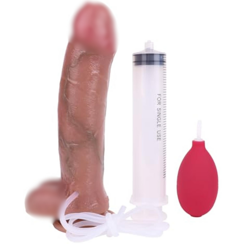 Water Spraying Simulation Ejaculation Sex Toy, 9.05 Inch Ejaculation Simulation Penis, Dildo With Powerful Suction Cup, Anus And Prostate Stimulator Suitable For Hands-Free Use, Adult Products