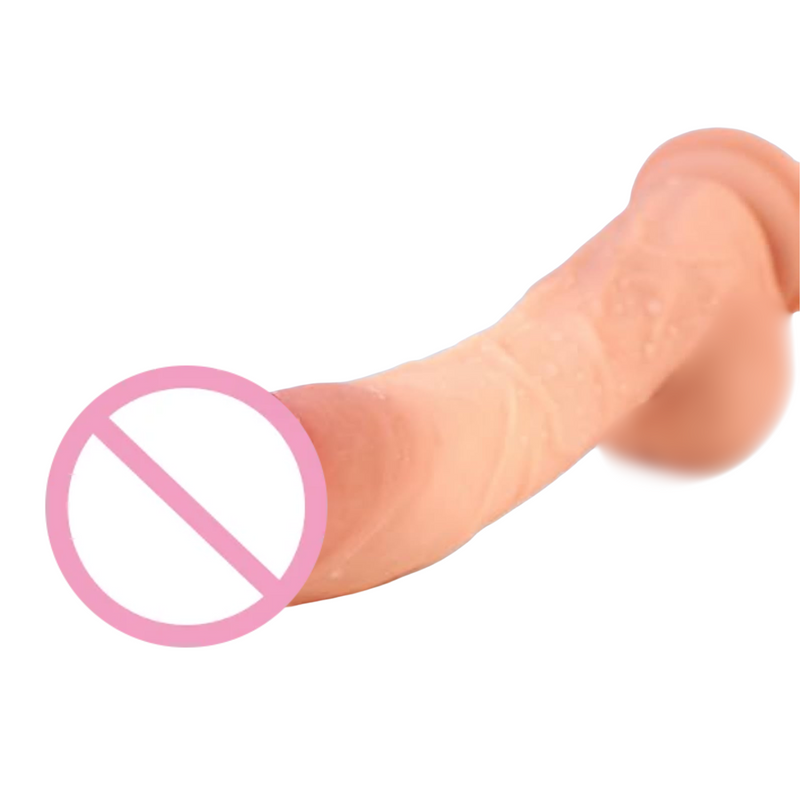 Realistic Curved Dildo For Beginners, Lifelike Small Dildo With Powerful Suction Cup For G Spot And Anal Play, 8.5” Thin Soft Silicone Sex Toy For Men And Women