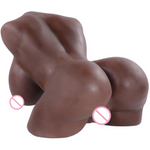 8Lb Torso Sex Doll Selena, Male Sex Toy With Big Boobs And Ultra Soft Ass, Realistic 3D Textured Vaginal And Anal Tunnel Sex Dolls For Men, Male Masturbator Portable Sex Toy For Men (Ebony)
