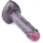 21Cm Big Realistic Black Dildo Silicone Made With Textures