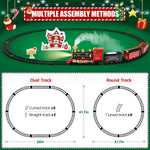Train Set -Electric Train Toy For Boys Girls Rechargeable Battery Operated Play Train Toys With Smokes, Lights & Sound, Christmas Gifts For Kids 3-8 Years