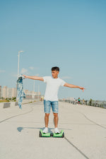 Rocket 2.0 Hoverboard, Green, Led Lights, Max Weight 160 Lbs., Max Speed 7 Mph, Max Distance 3 Miles