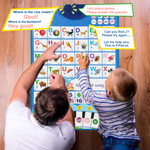 Interactive Alphabet Wall Chart For Toddlers 2-4 “ Learn Abc Letters, Numbers, Words, Spelling Toys For Toddlers, Kids Learning Toys, Speech Therapy Toys For Toddlers 1-3, Alphabet Toys